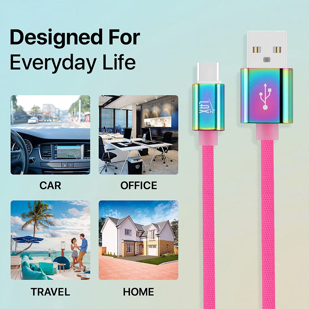 Durable Nylon Braided USB-C Fast Charging & Data Transferring Cable