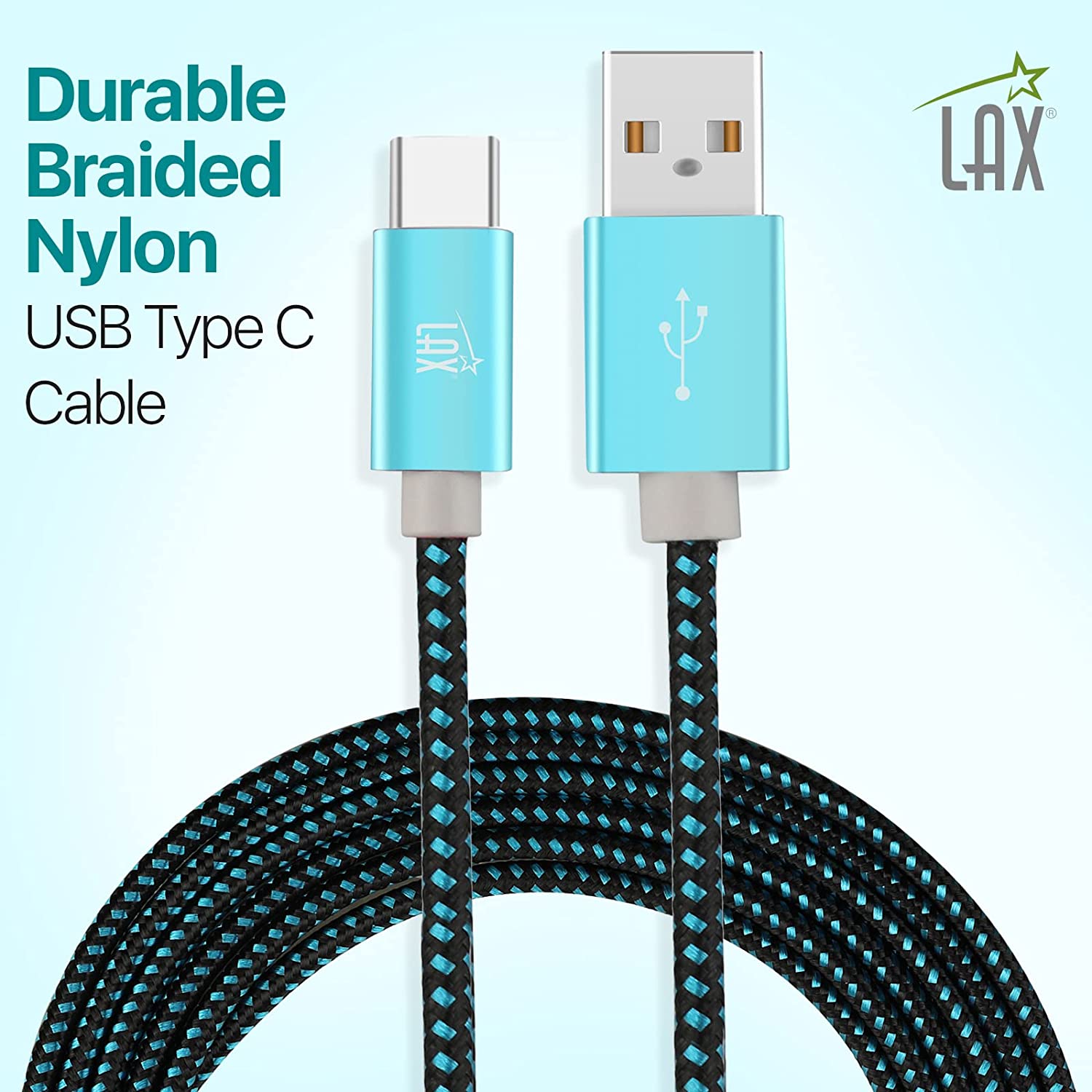 Durable Nylon Braided USB-C Fast Charging & Data Transferring Cable