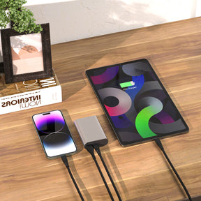 LAX Portable  22.5W Fast Charging Power Bank - 12,000 mAh Aluminum Battery Pack, USB and Type-C Input/Output Power Bank