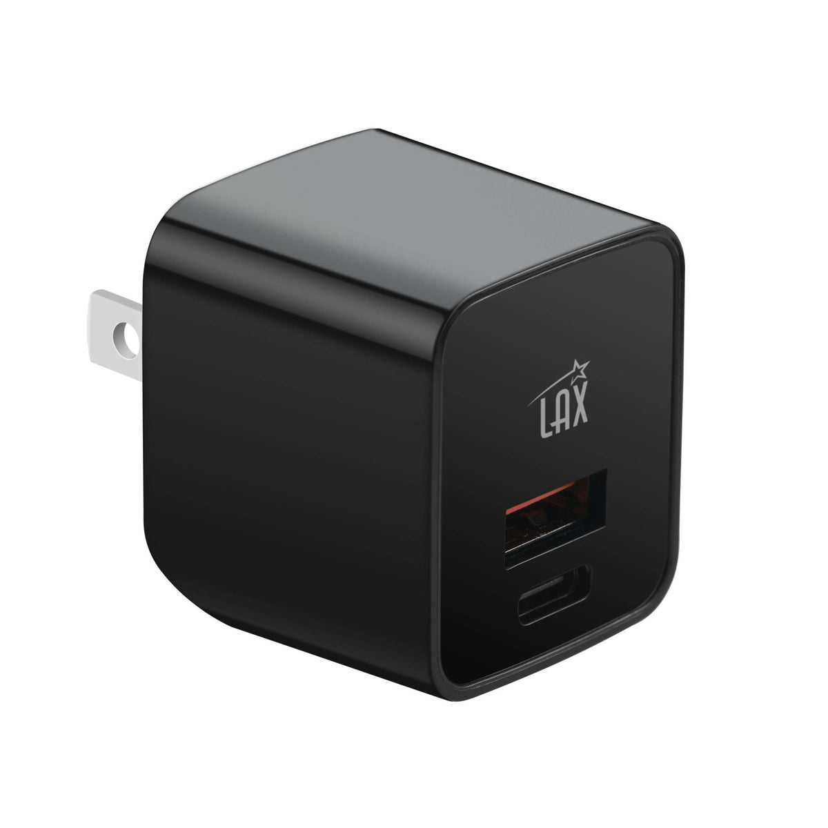 Dual Port Fast Travel Wall Charger USB-20W USB-C and USB-A