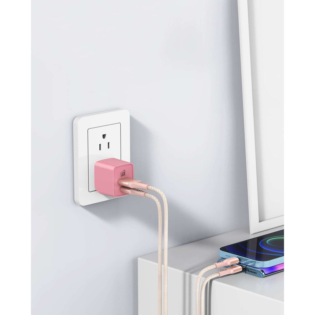 Dual Port Fast Travel Wall Charger USB-20W USB-C and USB-A