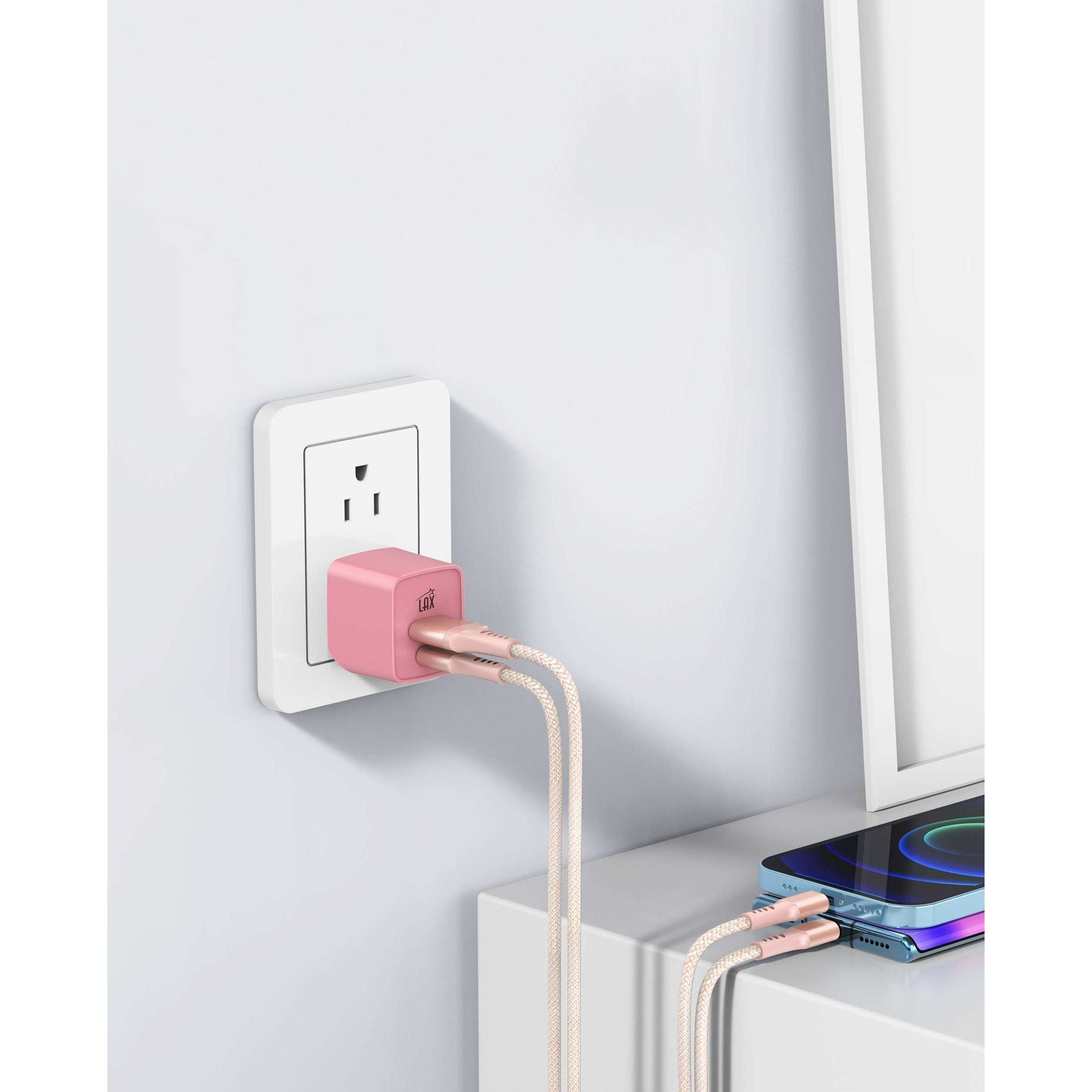 Dual Port Fast Travel Wall Charger USB-20W USB-C and USB-A