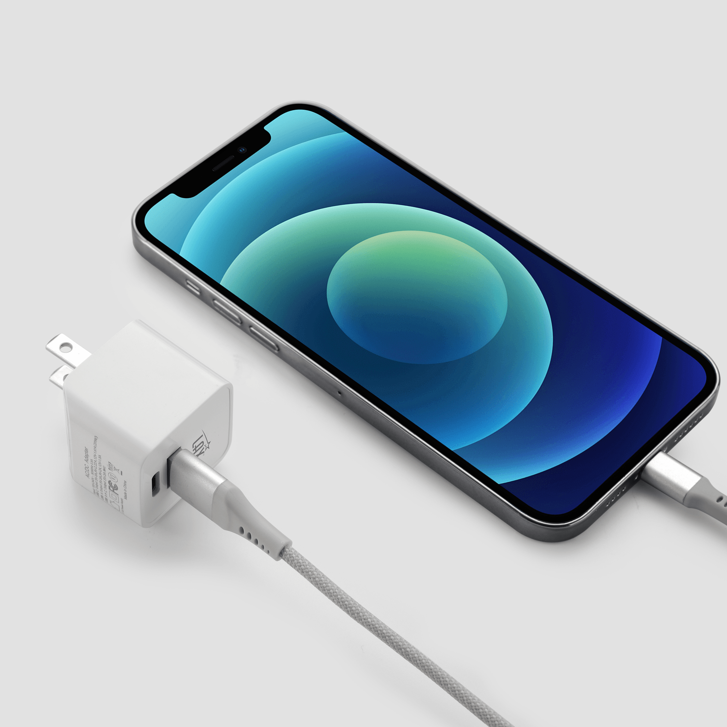 Dual Port Fast Travel Wall Charger USB-20W USB-C and USB-A