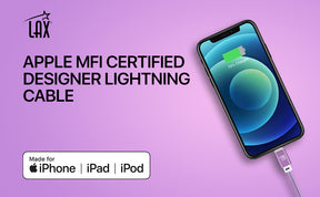 USB to Lightning Cable - Premium Vegan Leather Lightning MFi Certified Fast Charging Cable