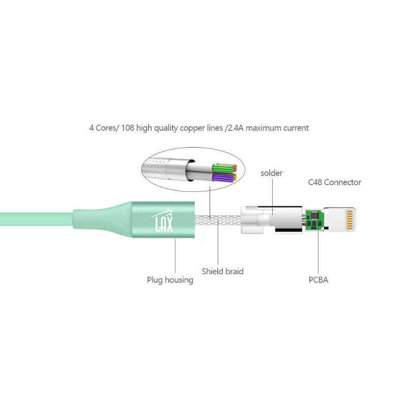 Braided Nylon Slim Cable for iPhone, iPad, Airpods