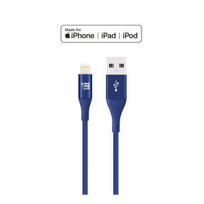 Apple MFi Certified Braided Nylon Lightning Slim Cable for iPhone, iPad, Airpods