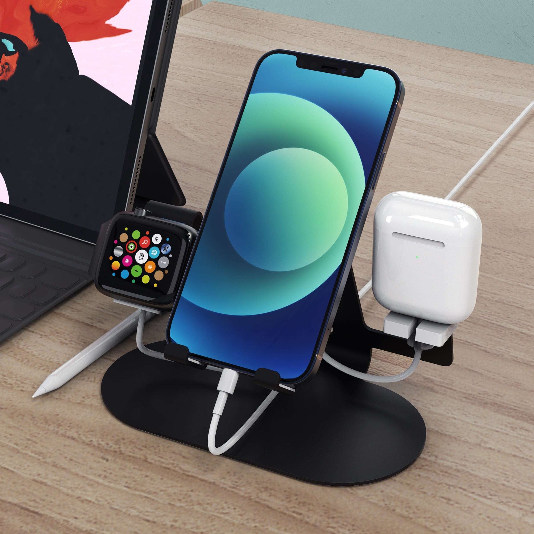 Aluminum 3-in-1 Apple Charging Dock for all Smart Products