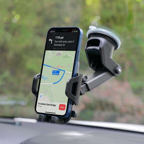 Cradle Phone Car Mount with Powerful Suction Cup, Movable Jaws, Joint & Arm