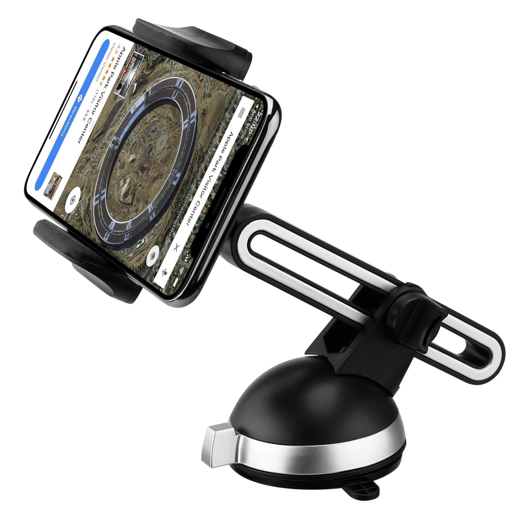 Cradle-Type Phone Car Mount with Powerful Suction Cup, Adjustable Arm & Joint