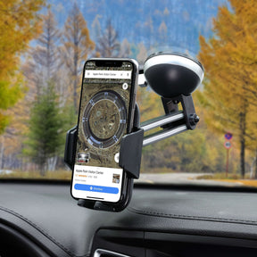 Cradle-Type Phone Car Mount with Powerful Suction Cup, Adjustable Arm & Joint