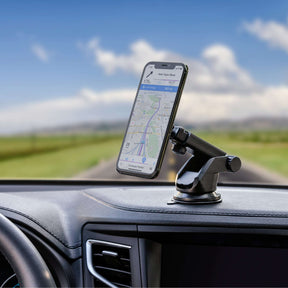 Cradle-Type Phone Car Mount with Powerful Suction Cup, Adjustable Arm & Joint