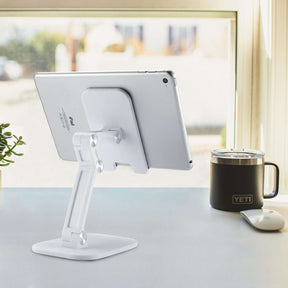 Angle Height Adjustable Stand for Tablets & Phones - Foldable Desk Stand