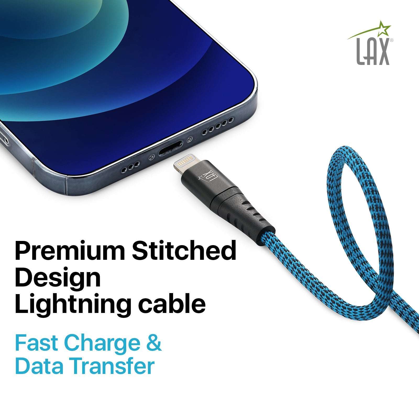 USB to Lightning Cable - Premium Stripes Designer Lightning MFi Certified Fast Charging Cable