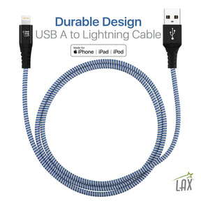 USB to Lightning Cable - Premium Stripes Designer Lightning MFi Certified Fast Charging Cable