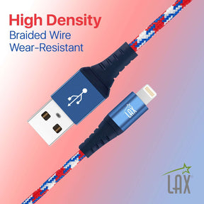 USB to Lightning Cable - Premium Stripes Designer Lightning MFi Certified Fast Charging Cable