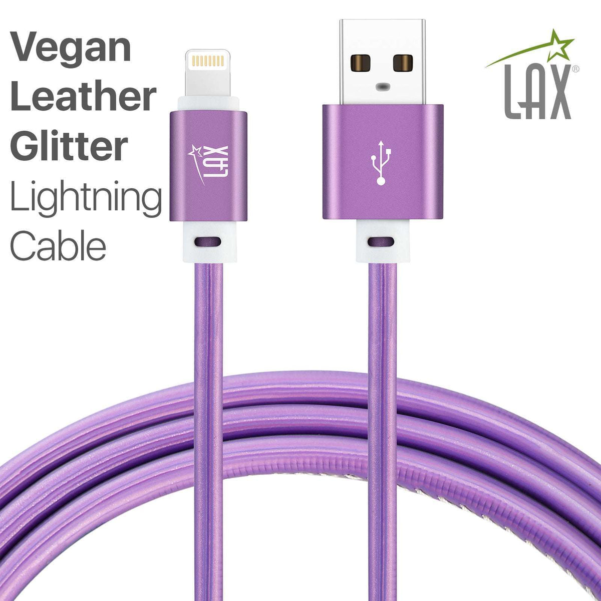 USB to Lightning Cable - Premium Vegan Leather Lightning MFi Certified Fast Charging Cable