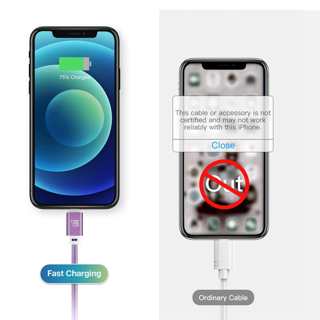 USB to iPhone Compatible Cable - Premium Vegan Leather