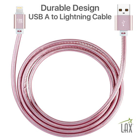 USB to Lightning Cable - Premium Vegan Leather Lightning MFi Certified Fast Charging Cable