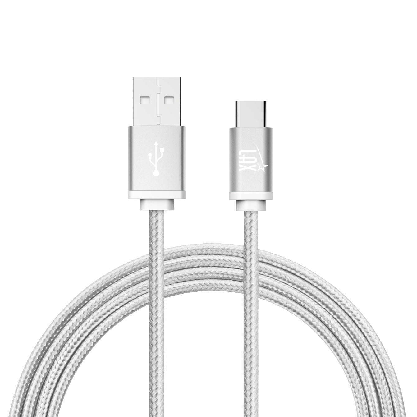 Durable Nylon Braided USB-C Fast Charging & Data Transferring Cable ...