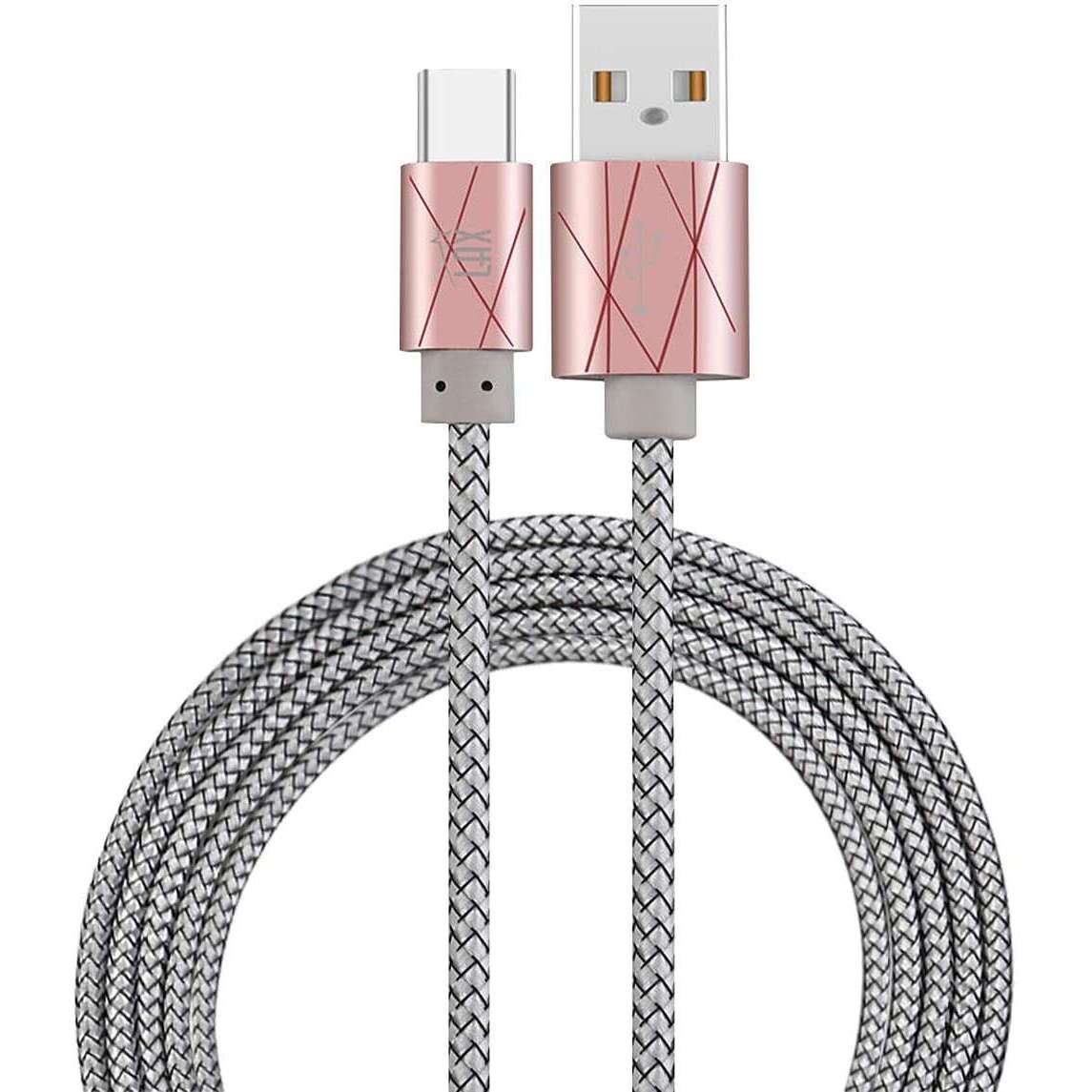 Durable Nylon Braided USB-C Fast Charging & Data Transferring Cable