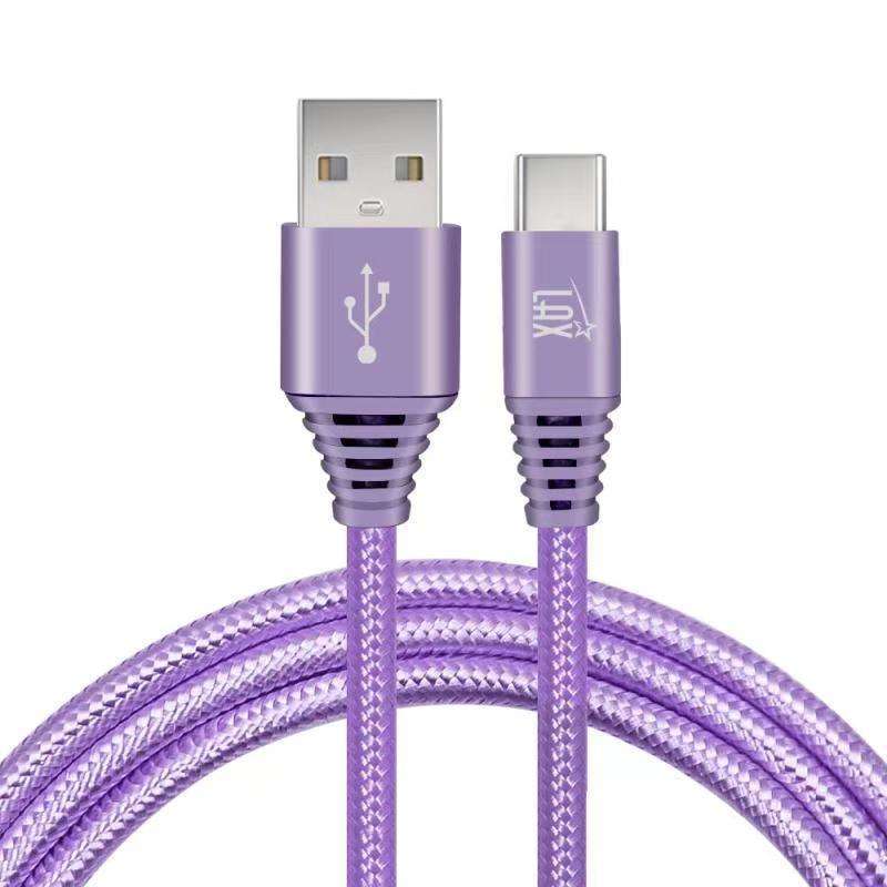 Durable Nylon Braided USB-C Fast Charging & Data Transferring Cable