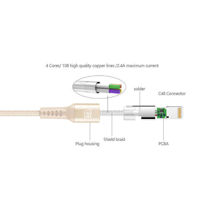Durable Braided iPhone Compatible Charging Cable