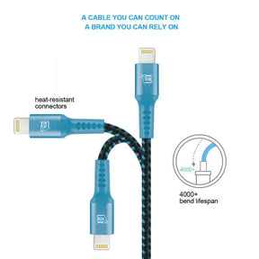 Apple MFI Certified Durable Braided Lightning Charging Cable for iPhone