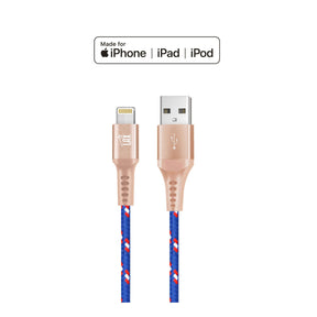 Apple MFI Certified Durable Braided Lightning Charging Cable for iPhone