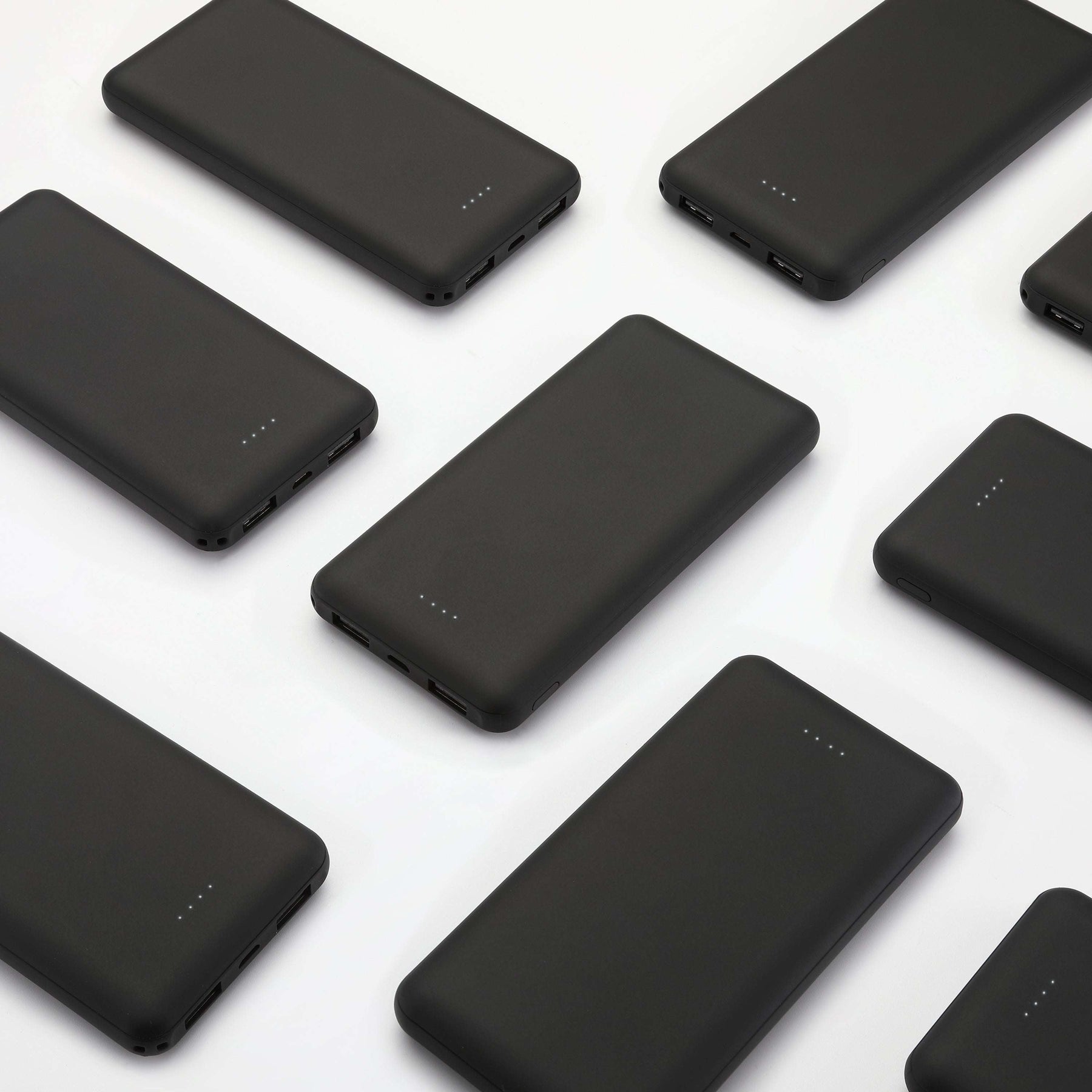 Lax Gadgets Ultra Slim Rubberized 12000mAh Portable Power Bank - Black