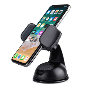 Pro Grip Cell Holder Car Mount - Suction Cup for Dashboard & Windshield (Black)