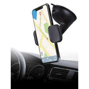 Pro Grip Cell Holder Car Mount - Suction Cup for Dashboard & Windshield (Black)