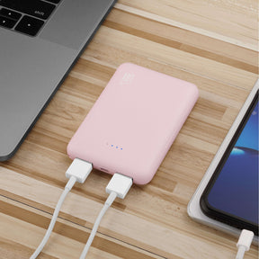 Rubberized 6600 mAh Dual USB Compact Power Bank