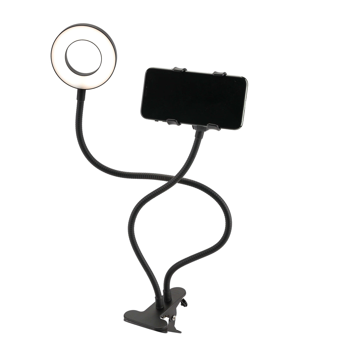 Selfie Ring LED Light Stand with Desk Clip