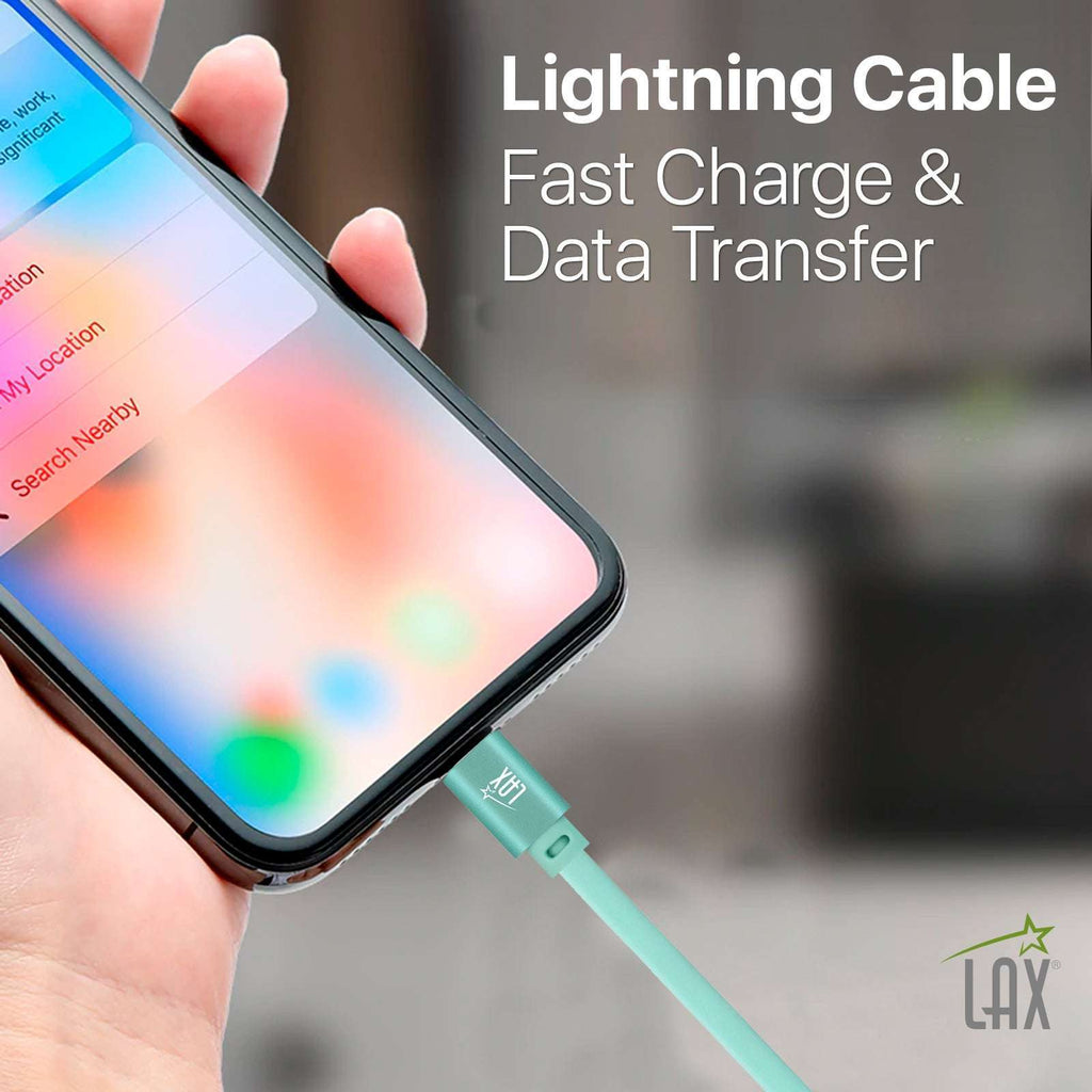 USB to iPhone Cable - Glow in the Dark Cable - Fast Charging Cable (10ft)