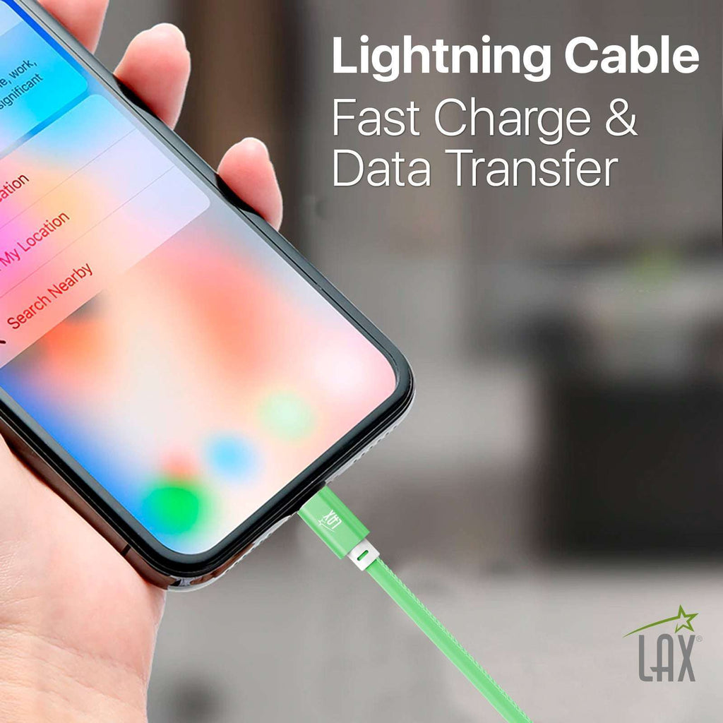 USB to iPhone Cable - Glow in the Dark Cable - Fast Charging Cable (10ft)