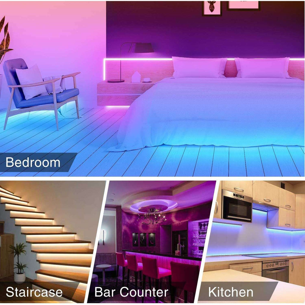 Color Changing USB LED Light Strip with Remote for Gaming