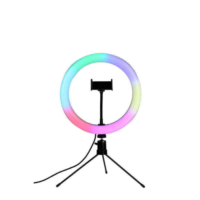 Multi-Color LED Selfie Ring Light with Small Tripod