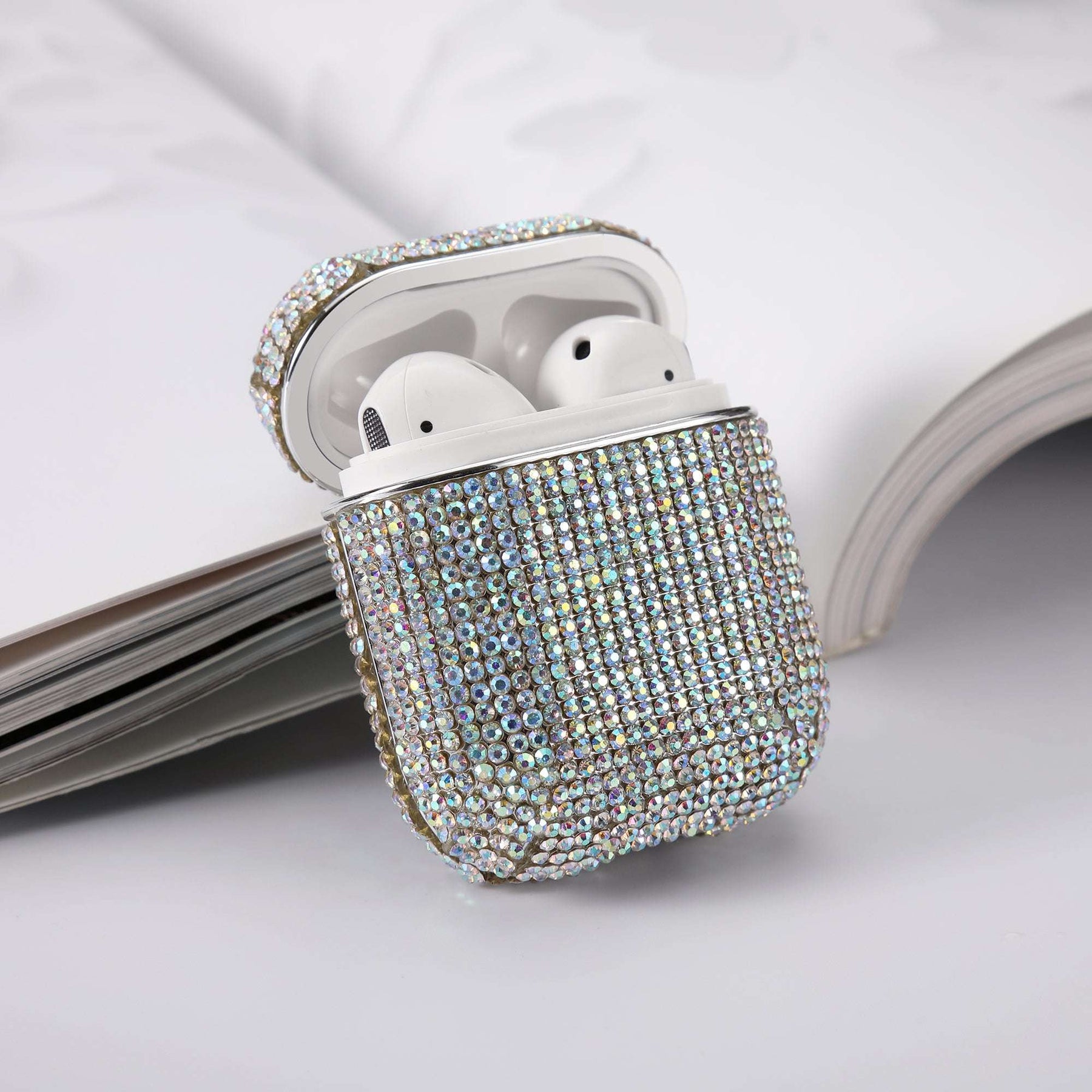 New Fashion Luxury Bow Heart Rhinestone Airpods Case For Airpods 1