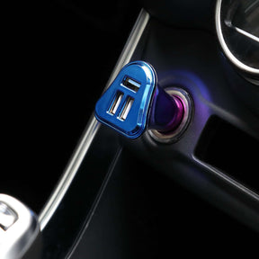 Rapid Charging 3-Port USB Car Charger