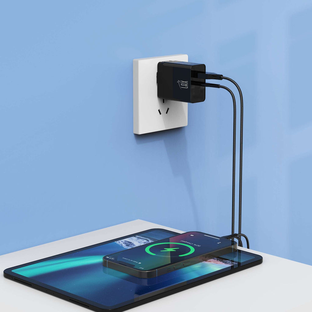 LAX 20W Wall Charger with iPhone Compatible Cable (6ft)